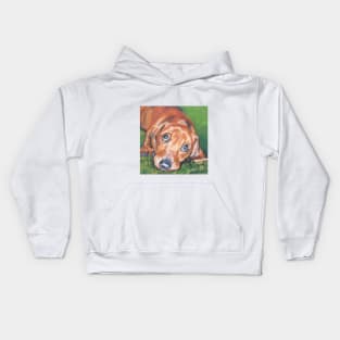 Dachshund Fine Art Painting Kids Hoodie